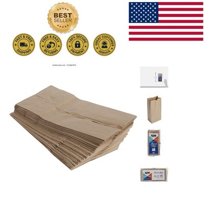 Recyclable Brown Paper Lunch Bags - 40 Count for Sustainable Lunch Packing