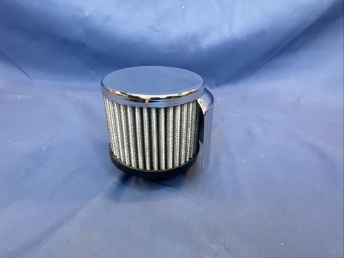 CHROME WASHABLE VALVE COVER BREATHER WITH HOOD PUSH IN STYLE 1 1/4" HOLE #9516 - Picture 2 of 7
