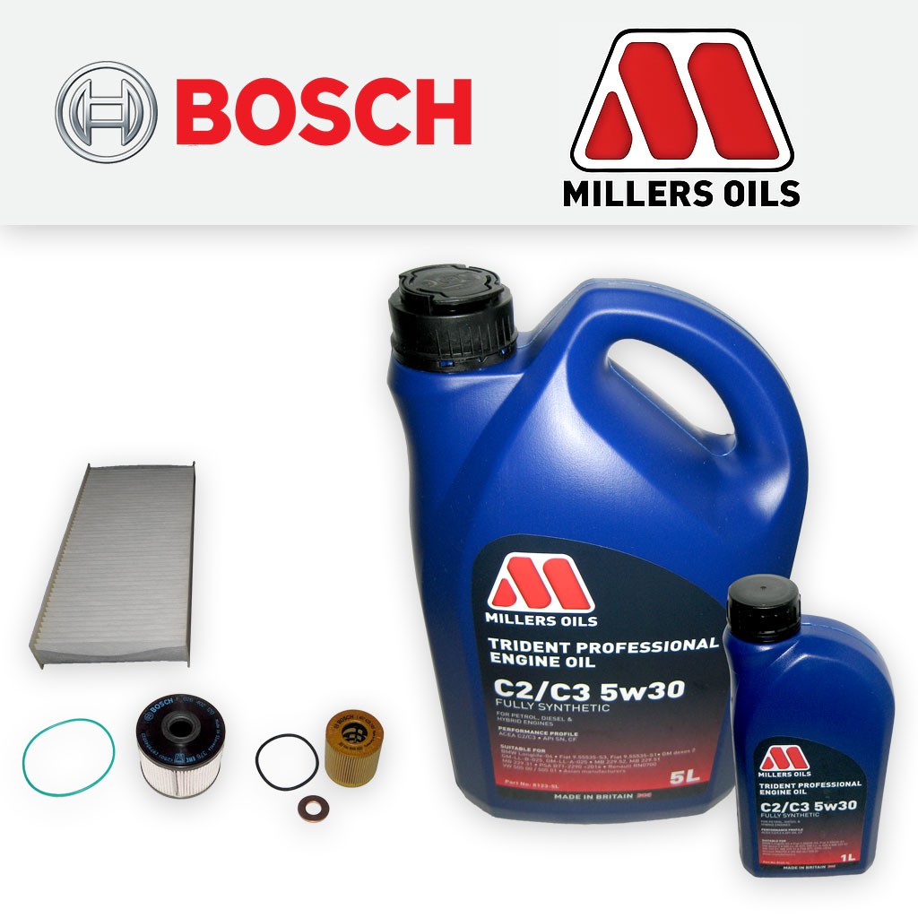 SERVICE KIT for PEUGEOT EXPERT 2.0 HDI OIL FUEL CABIN FILTERS +OIL (2011-2016)