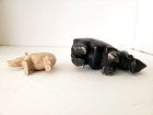 Dolphin, Whale, Fish and Rhino paperweight figures (4 soapstone, 2 wooden) — photo 6