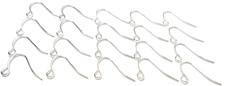 50 25 Pair Silver Plated Stainless Steel Single Hook French Ear Wires Findings