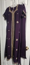 Pakistani Indian Salwar Kameez Party Wear Embroidery Handmade size M