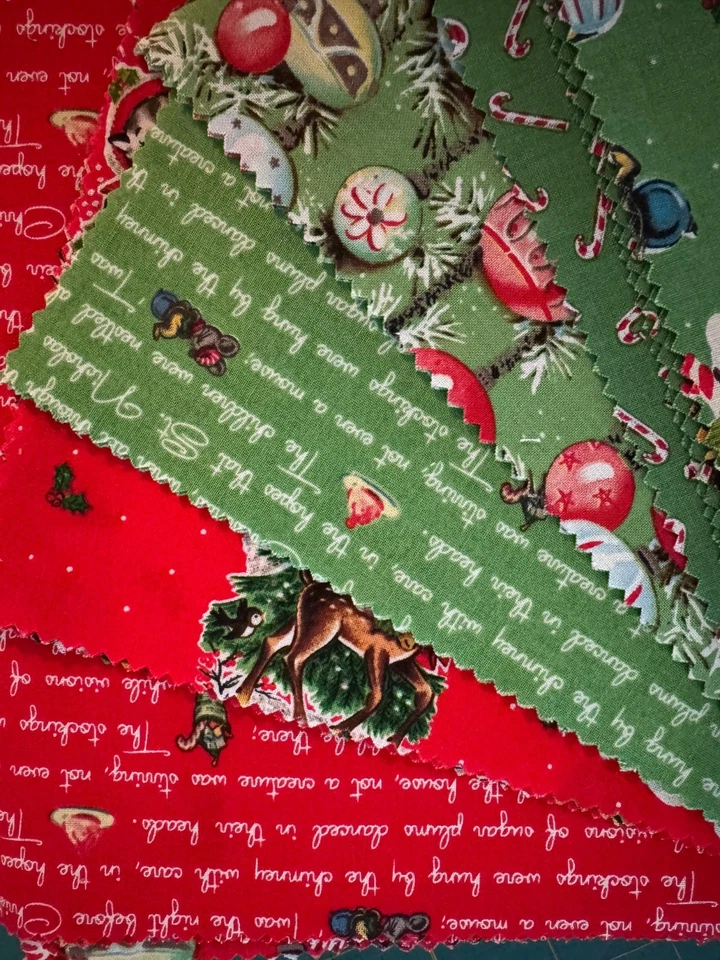 Apilador de tela de edredón Riley Blake Christmas Joys de 10 pulgadas, 39 de 42 raro fuera de existencia Foto 4 de 4