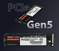 Patriot PV593 1TB 2TB 4TB M.2 2280 PCIe Gen5 NVMe DDR4 DRAM Cache Internal SSD