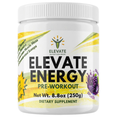 Elevate Nutrition Shop Elevate Energy Pre-Workout Grape Flavor 45 Servings