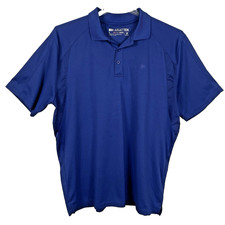 Ariat Tek Polo Shirt Men's Large Blue Golf Equestrian Performance Preppy Outdoor