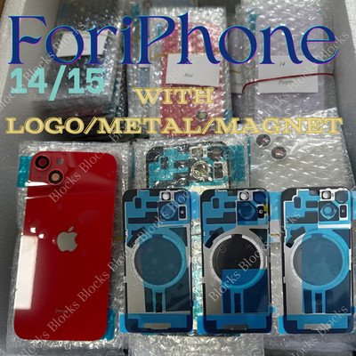 For iPhone 14/iPhone 15 Plus Back Glass Replacement Big Cam Hole Rear Cover Lot