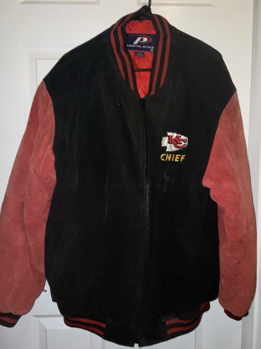 Kansas City Chiefs VINTAGE Leather Pro player Jacket Large | eBay