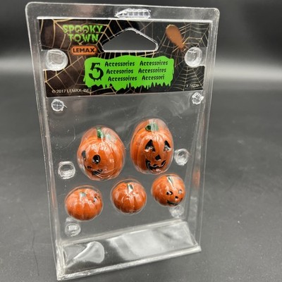 LEMAX Spooky Town Halloween Happy Pumpkin Family Set Of 5 #74239 SEALED READ B