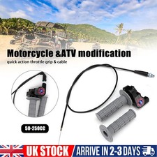 PIT DIRT BIKE QUICK ACTION THROTTLE TWIST GRIPS & CABLE SET 125cc 140cc PITBIKE