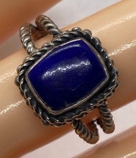 Lapis Lazuli Ring In Sterling Silver Nickel Free Size 8