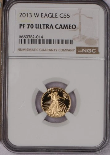 2013-W Gold Eagle 1/10 oz. $5 NGC PF70 Ultra Cameo. Free shipping