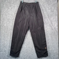 FootJoy DryJoys Golf Pants Mens L Black Snap Side Waterproof Rain Adjustable