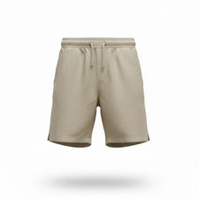 Abercrombie Kids 15/16 Linen Blend Drawstring Shorts Tan Beige Elastic Waist