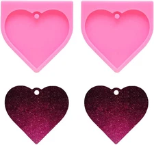 Big Heart Shape Silicone Mold Large Love Heart Keychain Charms Epoxy Resin Molds