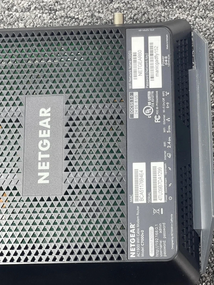 NETGEAR Nighthawk AC1900 C7000V2 Wi Fi Cable Modem Router (Modem Only) - Image 4 of 4