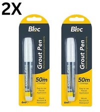 2 x Tile Grout Whitening Pen Refresher White Kitchen Shower Bathroom Paint Value
