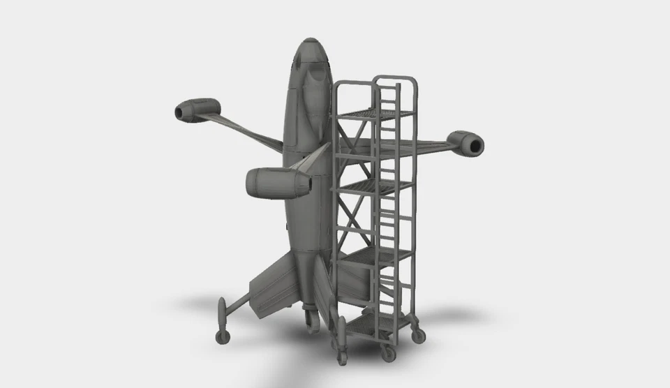 Focke-Wulf Triebflügel Konzeptflugzeug 1944 WW2 Bausatz 3D Druck 1:87 - 1:35