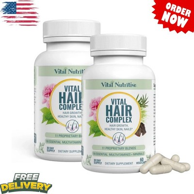 2 Pack Vital Hair Complex Hair Growth Supplement Biotin & B Vitamin .Exp 2027