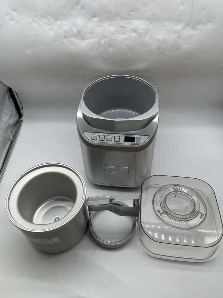 Máquina para hacer helados Cuisinart ICE-70P1 2 cuartos de galón de acero inoxidable - Caja abierta Foto 2 de 4