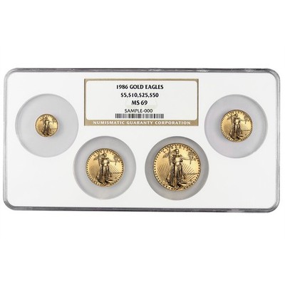 1986 American Gold Eagle Set 4pc Set NGC MS69 | eBay