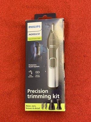 Philips Norelco Nose Hair Trimmer 5000 Precision Trim Kit w Detail Trim -NEW p86