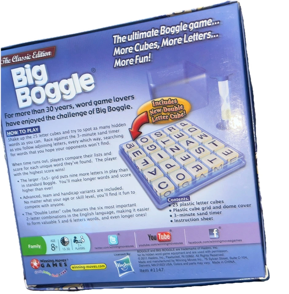 Big Boggle: The Classic Edition World Famous 3-Minute Word Game Hasbro 2011 _B1 - Image 4 of 4
