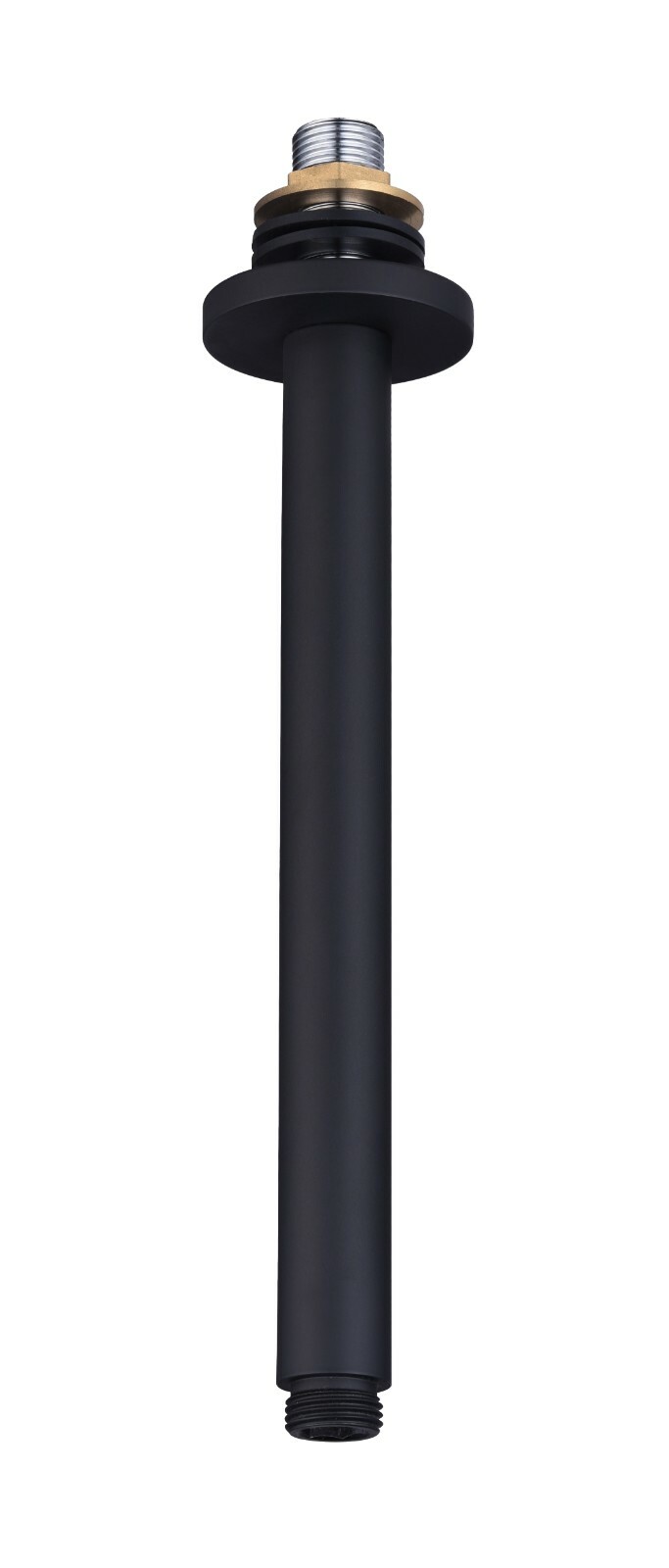Keenware KSA-184 Round Overhead 250mm Brass Shower Head Ceiling Outlet Arm; Blac