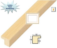Bilderrahmenleiste NATUR FE15 - Paket mit 3,5m Leistenabschnitte zum Sonderpreis