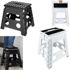 Large Folding Step Stool Multi Purpose Heavy Duty Plastic Home Kitchen Foldable