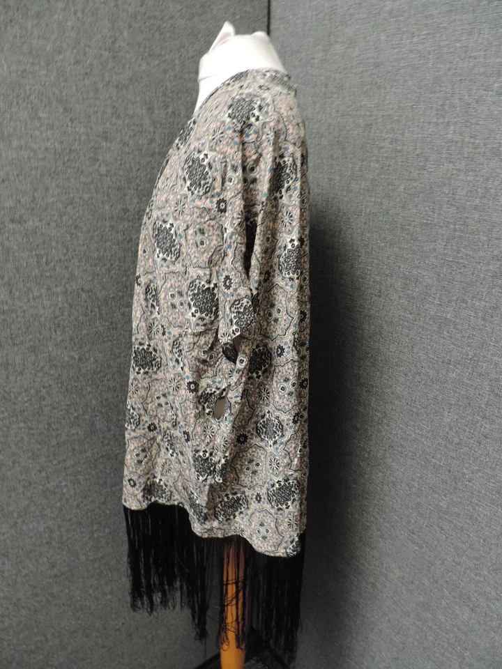 New Look Pretty Tile Fringe Kimono Multi UK 8 RRP £24.99 LN043 GG 08 - Image 2 of 4