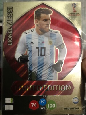 2018 Panini Adrenalyn XL World Lionel Messi JUMBO XXL Limited edition