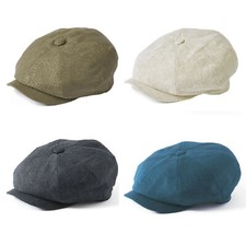 Failsworth 100% Irish Linen Alfie Bakerboy Cap Showerproof & UPF40+ Chose Colour