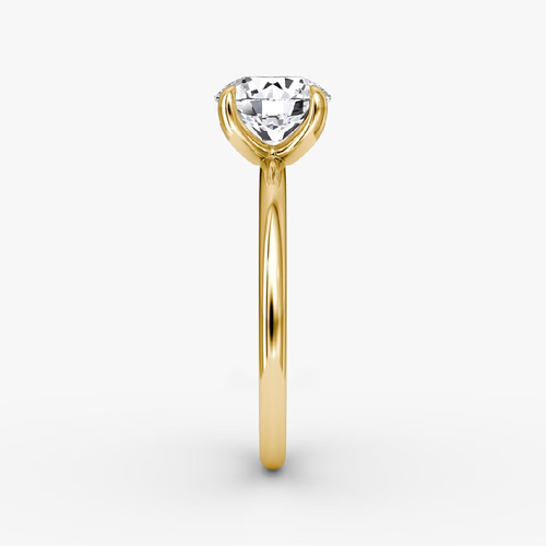 Round Wedding Ring IGI Certified Lab Created 18k Yellow Gold 1 Carat Diamond - Picture 3 of 14