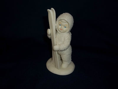 Department 56 Snowbabies ''Let's Go Skiing.'' Nice. No Box. Priced To Sell!