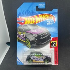 2018 Hot Wheels FRR83 HW Daredevils 2/5 FIAT 500 Black w/Green Pr5 Sp 50th Anniv