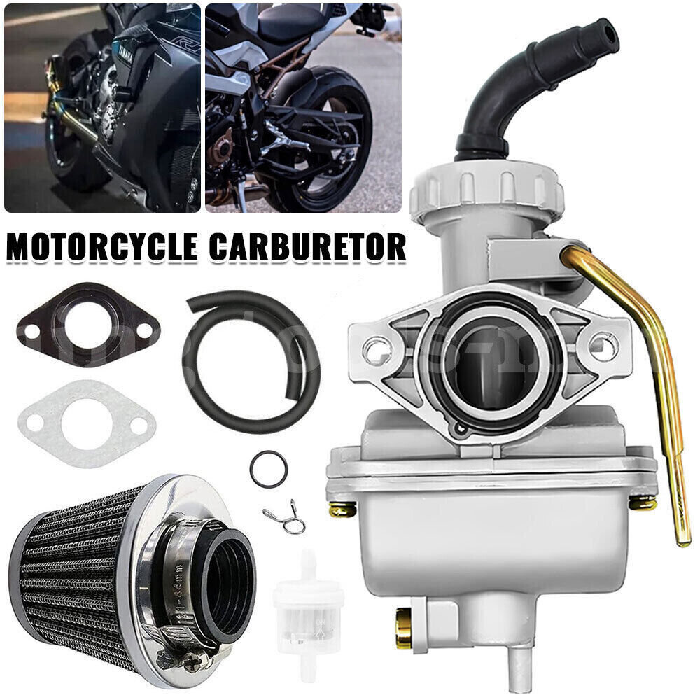 50cc 70cc 90cc 110cc 125cc ATV Dirt Bike Go Kart Carb Carburetor Air Filter Kit