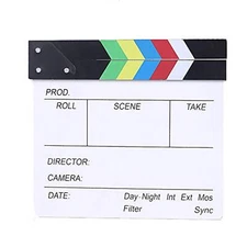 Professional Vintage TV Movie Film Clap Board Slate Cut Prop for Director