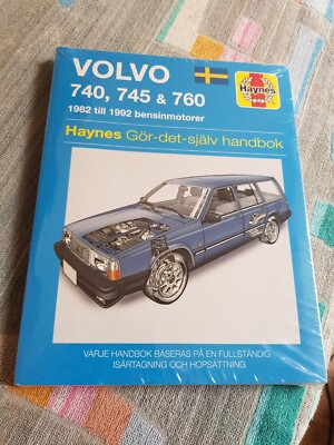 Volvo 740 745 760 1982-1992 Haynes Werkstatthandbuch NEU SCHWEDISCHE SPRACHE KOSTENLOSER VERSAND
