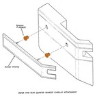 AMC American Motors AMX Javelin Armrest Woodgrain Trim Retainers Set of 4