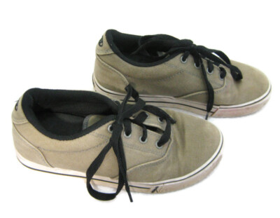 HEELY'S Boys (Size 4) Gray Canvas Roller Skate Shoes Sneakers With Wheels