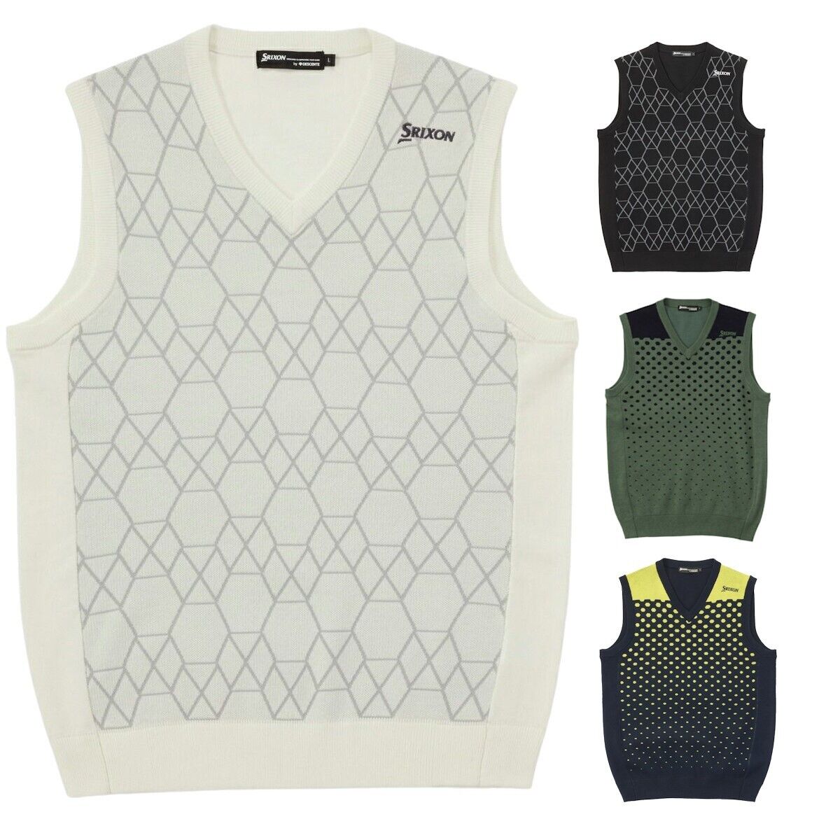 DUNLOP SRIXON Golf V-Neck Knit Vest 4 Colors RGMWJL80 DUNLOP SRIXON Golf V-Neck Knit Vest 4 Colors RGMWJL80