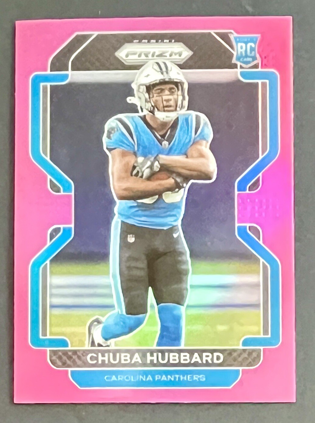 Chuba Hubbard 2021 Panini Prizm PINK PRIZM PARALLEL Rookie #355 PANTHERS