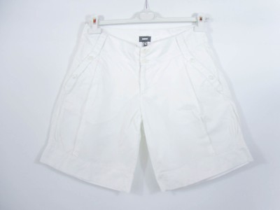 MEXX Womens Vtg Bermuda Shorts Pants White Summer Cotton Casual Over sz 10 BH96