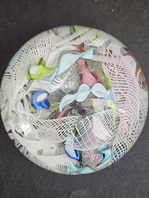 Barovier & Toso / AVEM? Murano Zanfirico Scramble Paperweight 1950s-ish