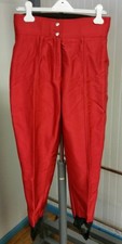 Schoeller Skiwear by HEAD Metallic Red Stirrup Snow Ski Pants Womens 12 USA Made