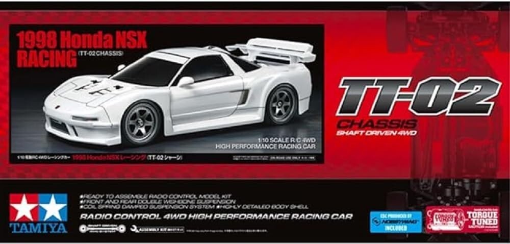Tamiya 1/10 Electric RC Car No.739 1998 Honda NSX Racing (TT-02 Chassis) 58739