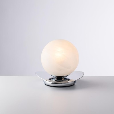 Lumetto lampada da comodino in cristallo bianco con paralume CIC-213 Lumetto lampada da comodino in cristallo bianco con paralume CIC-213