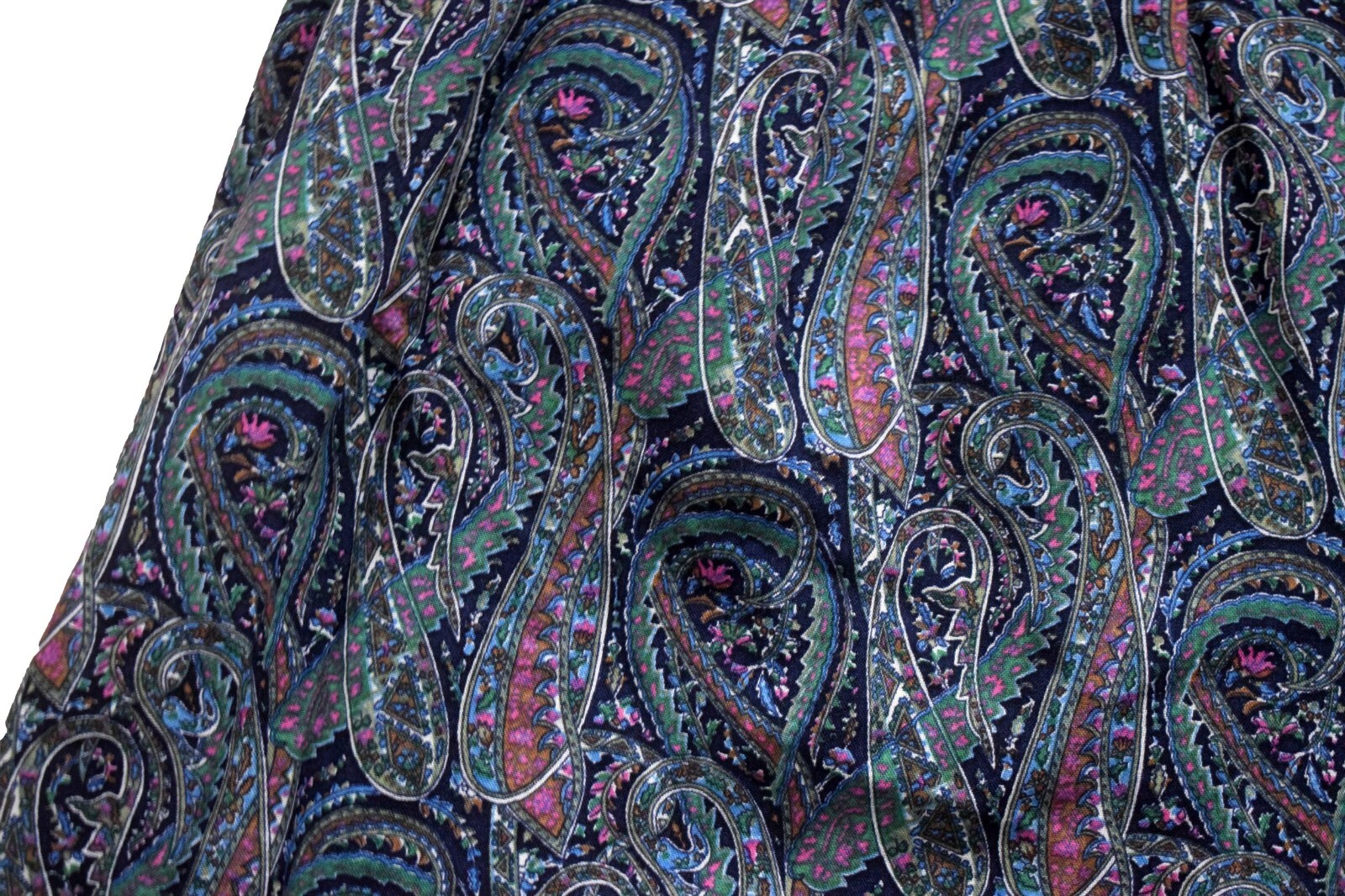 Vintage Skirt 80s Lower Calf Length Paisley / Psychedelic Print Retro Boho 14 image 2