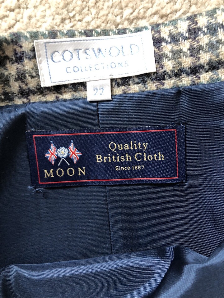 Ladies Wool Checked Skirt By Cotswold Collections Size 22 eBay